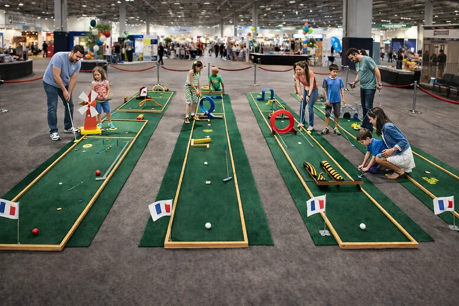Terrain de pétanque, golf & bowling mobile