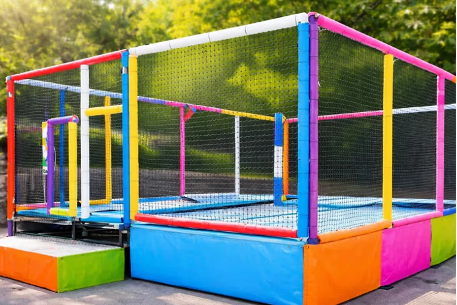 Trampoline sur remorque